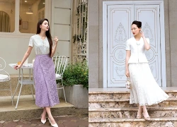 Diện váy ren tạo nét quyến rũ vừa đủ cho mọi bữa tiệc