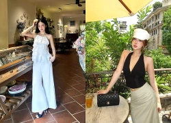 Áo cổ yếm 'nịnh dáng' cho những ngày chuyển mùa