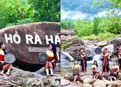 Ngắm hồ Rà Hách dưới "dải lụa" 300m giữa núi rừng Quảng Ngãi