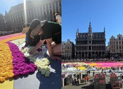 "Sóng" của Hokusai bằng hoa giữa lòng thủ đô Brussels