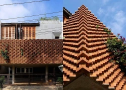 Ngôi nhà bốn tầng gây ấn tượng với gạch thô