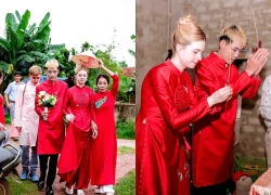 Cô dâu Nga xinh như búp bê, bất ngờ vì được tặng vàng trong đám cưới ở Quảng Trị