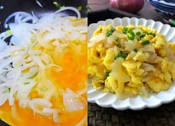 Trứng xào củ giàu vitamin C này vừa ngon lại rẻ tiền nhưng giúp chị em giảm cân, ăn với cơm rất hợp