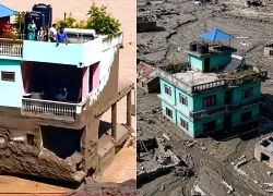 Bí ẩn về căn nhà màu xanh vẫn đứng vững giữa đống đổ nát sau trận lũ quét Nepal