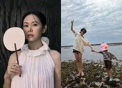 Son Ye Jin lao ra bảo vệ con trai 4 tuổi
