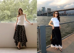 Chân váy cổ điển trở lại, diện đi làm đi chơi đều đẹp