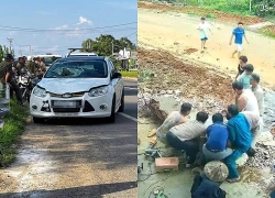 Công nhân duy tu đường bị ô tô tông tử vong trên quốc lộ