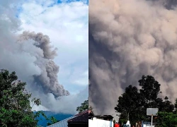 Núi lửa Anak Krakatau tại Indonesia phun trào dữ dội