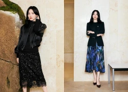 Đơn giản nhưng sang xịn với cặp đôi áo khoác và chân váy dài
