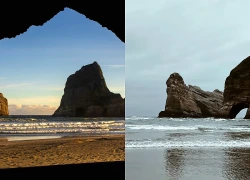 Khám phá bãi biển Wharariki tuyệt đẹp