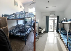 Mở cửa phòng KTX mà muốn đi về, giường kiểu này sống sao?