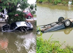 Ô tô lao xuống mương ở Hải Phòng, hai vợ chồng tử vong