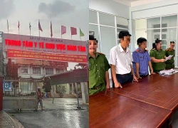 Công an khám xét phòng làm việc một số bác sĩ tại Trung tâm Y tế Hàm Tân