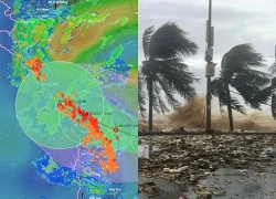 Áp thấp nhiệt đới áp sát đất liền, mưa lớn dồn dập từ Trung Bộ ra miền Bắc