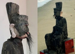 Đã có nhận định về bức tượng tai to, dạt vào bờ biển Cửa Lò: Không phải tượng cổ