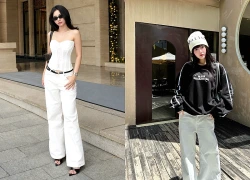 Diện quần jeans trắng đơn giản mà sang
