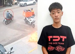 Thanh niên ném bom xăng tự chế trước tiệm bánh kem