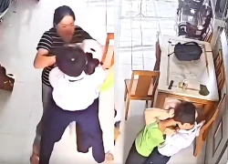 Xác minh clip nam sinh lớp 7 ra sức siết cổ một phụ nữ