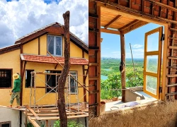 Vợ chồng trẻ ở TPHCM lên rừng dựng nhà từ đất sét, sống giữa biển mây