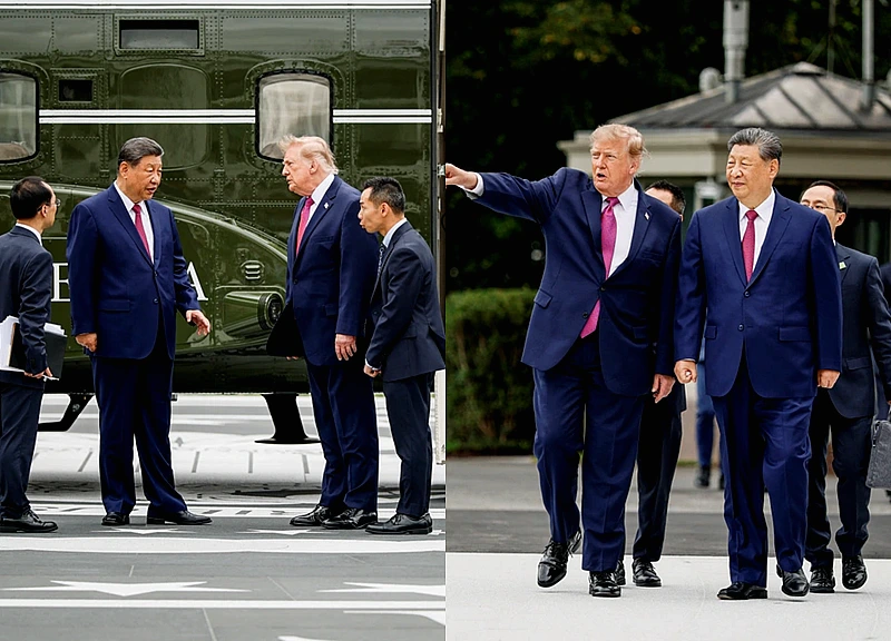 Ông Trump đưa ông Tập thăm bãi đáp trực thăng mới ở Nhà Trắng