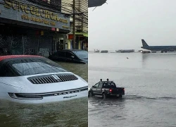 Sân bay ở Thái Lan bị ngập nghiêm trọng, máy bay như đỗ ở sông