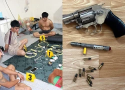 Tạm giữ nhóm sử dụng ma túy có nhiều dao và 1 vật nghi là súng